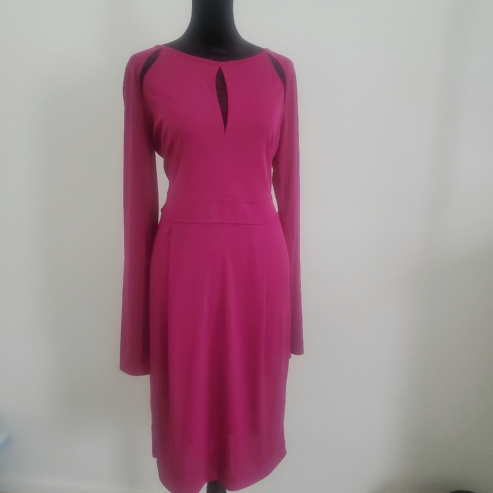 French Connection Fuchsia Long Sleeve Dress